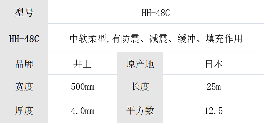 井上泡棉、HH-48C-4.0mm厚日本井上泡棉